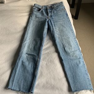 Zara high-waisted straight leg mom jeans